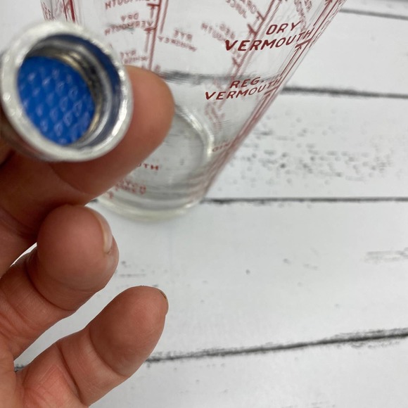 Mid Century Modern Vintage Glass & Chrome Mixed Drink Recipe Mixer/Shaker 5 - Picture 9 of 9